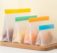 Slide block compact bag zipper sealing plastic bag kitchen PEVA bag E